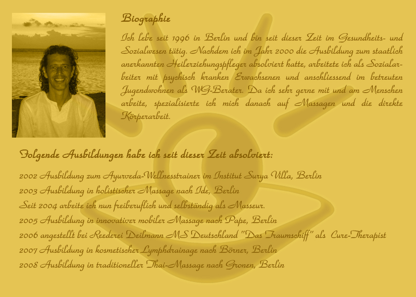 Massage Deluxe Berlin Biographie Frank H&uuml;llmandel